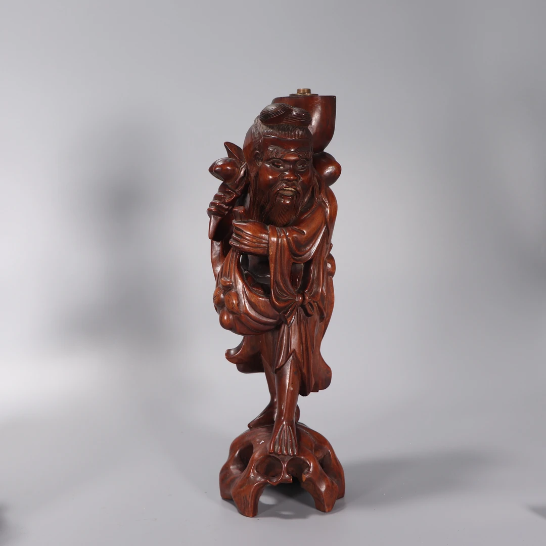 lot13  清代  黄杨木人物摆件