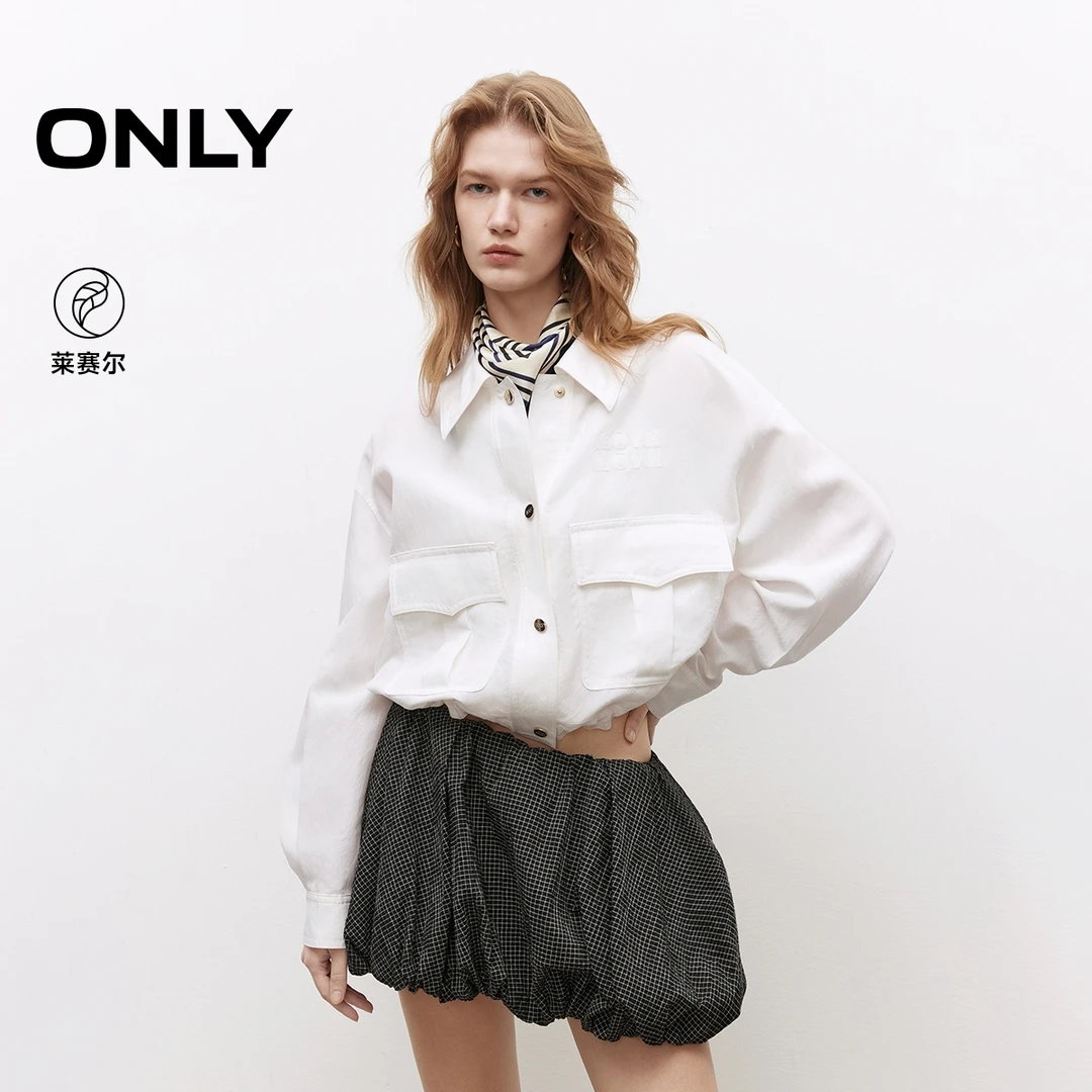ONLY秋季“廓形工装大口袋”短款外套女休闲通勤百搭|125236002