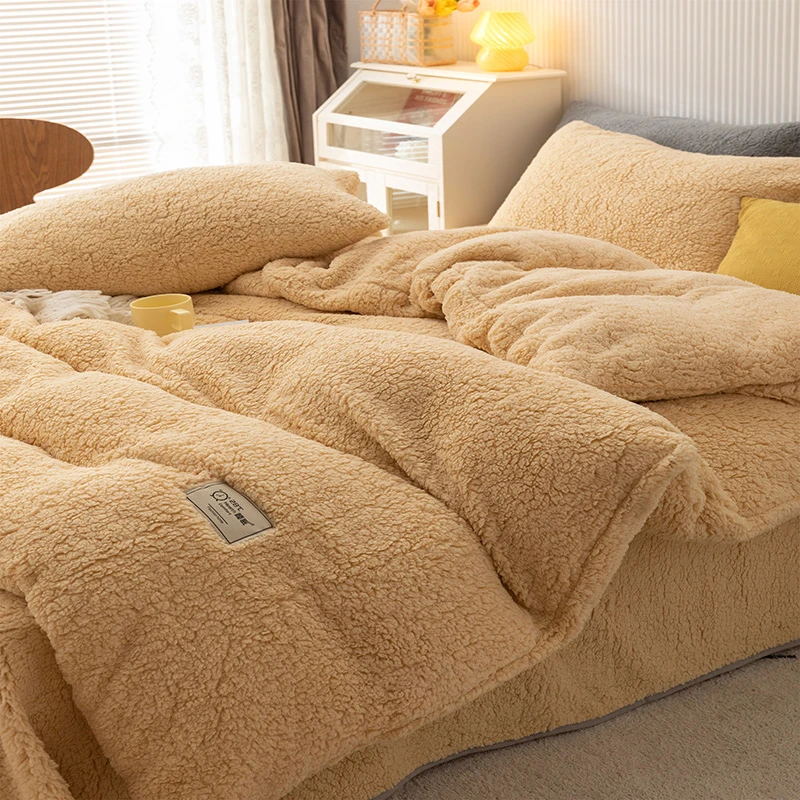 LUYEWEGER被套单件羊羔绒冬天季学生珊瑚绒加厚150x200单双人双面