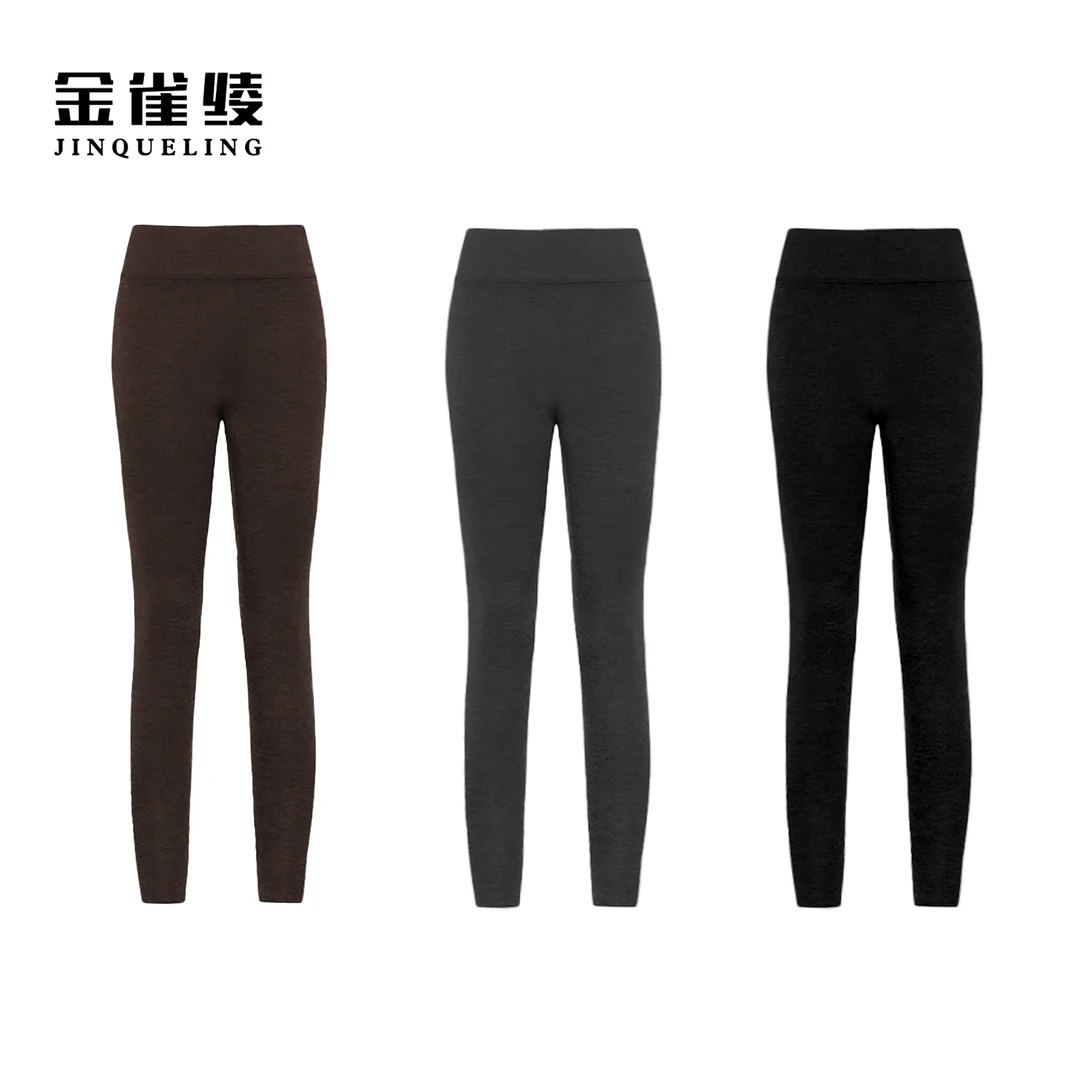 金雀绫【瘦羊羊】100绵羊毛保暖舒适加宽加大打底裤SZAK4ZWZ127