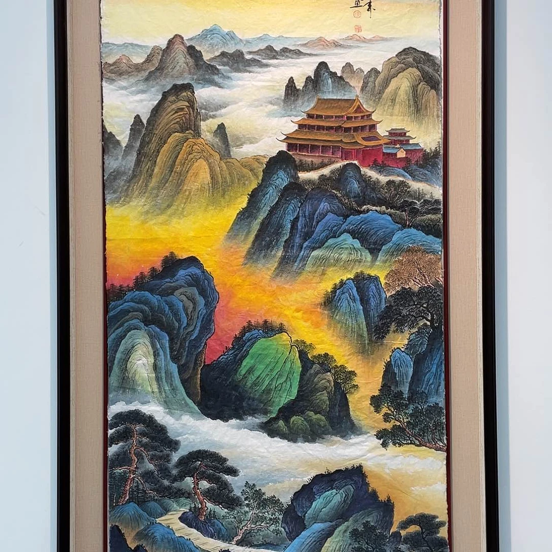 国画凌行志手绘作品