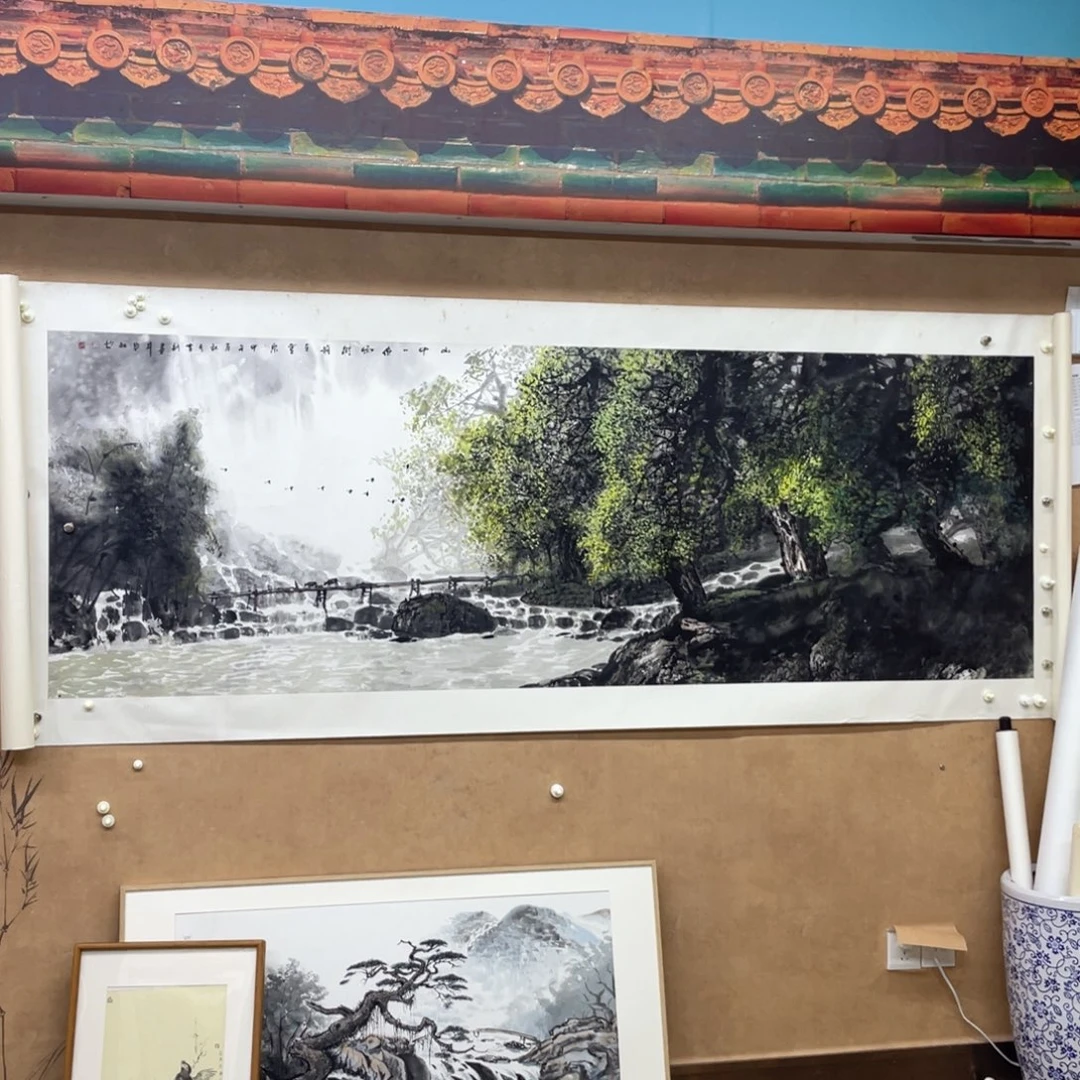 国画李有训老师，八尺2014年画