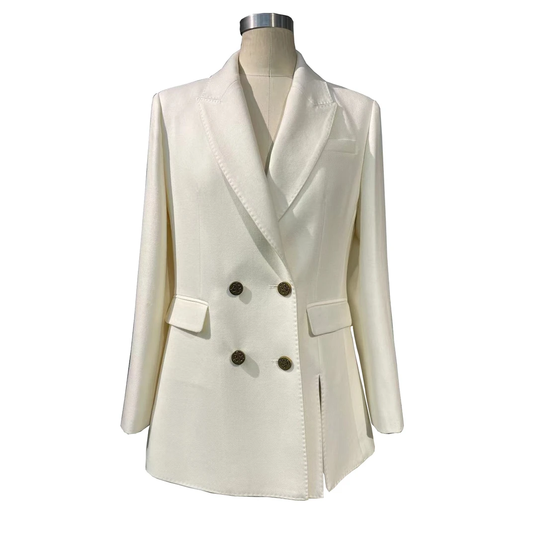 23001小西装100%精纺羊毛修身显瘦气质外套小个子百搭设计师轻奢