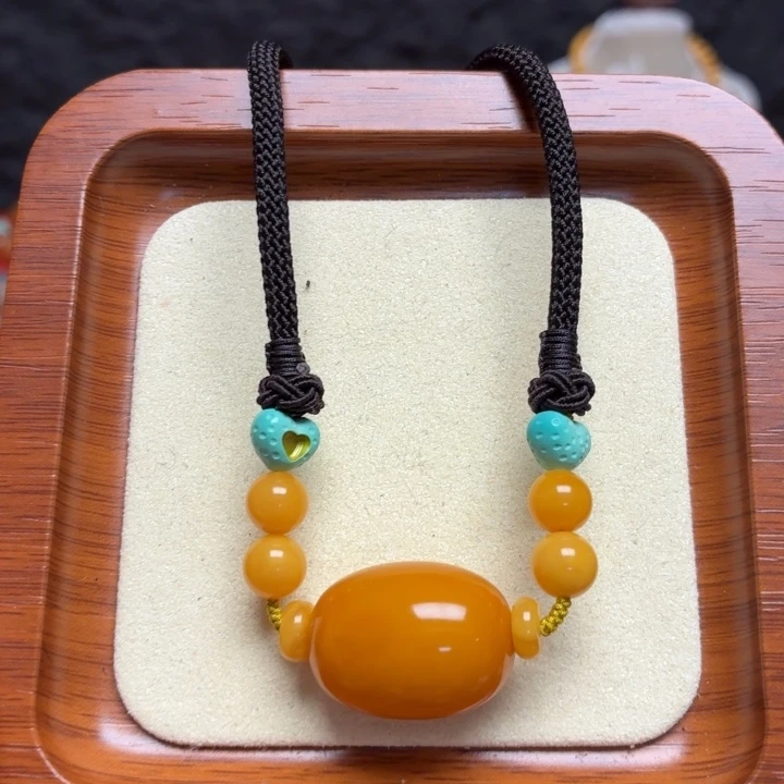 蜜蜡未镶嵌颈饰项链