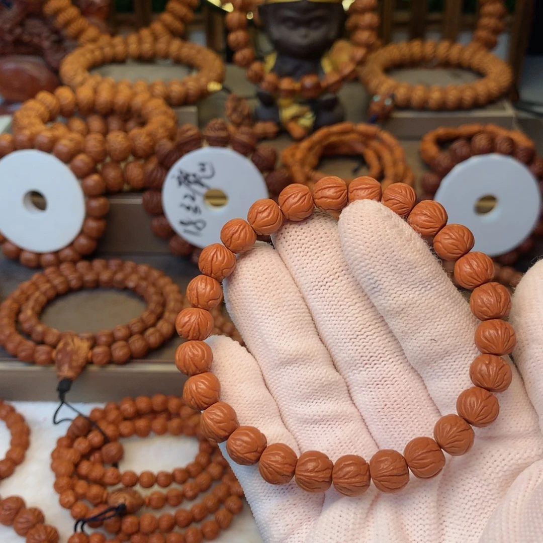 ****H手串桃核秦岭龙纹