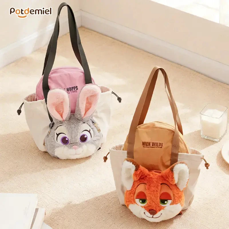 迪士尼2025新款疯狂动物城朱迪尼克萌友同行单肩包分体斜挎包礼物