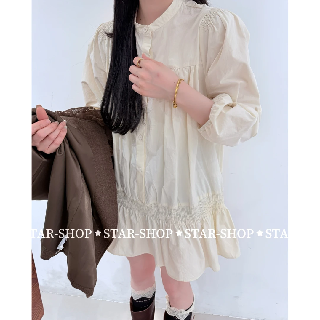 ｛悠悠女孩｝自留款 小裙摆设计 衬衫裙