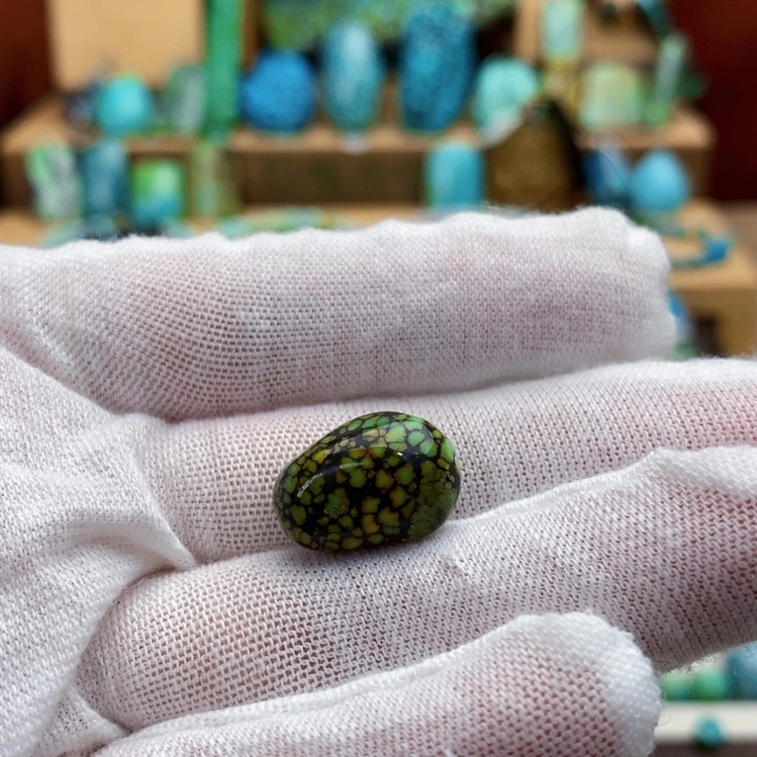 定制绿松石玉华网花