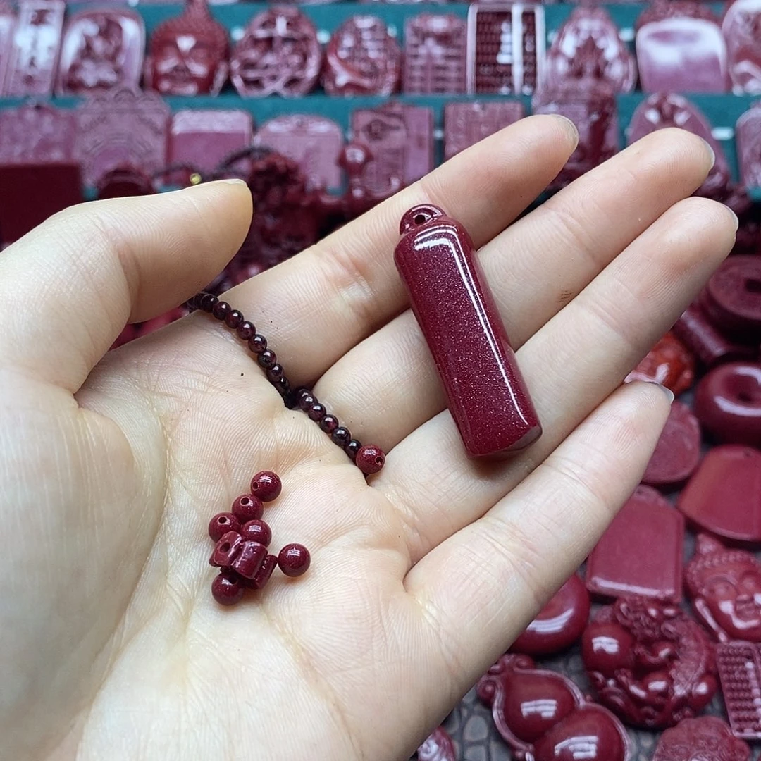 天然辰砂朱砂吊坠