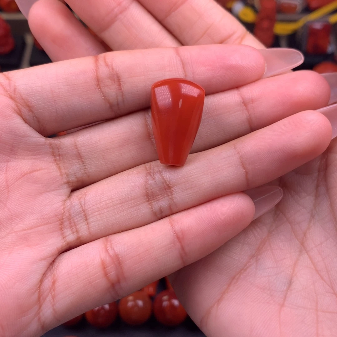 姬***宝南红玛瑙未镶嵌三通13+