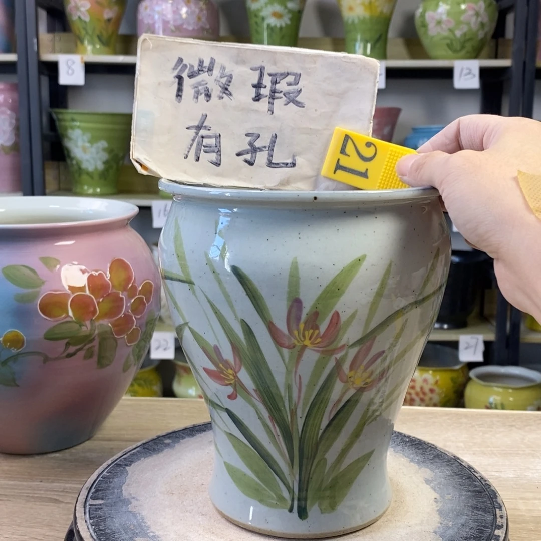 景德镇手工手绘陶瓷花盆