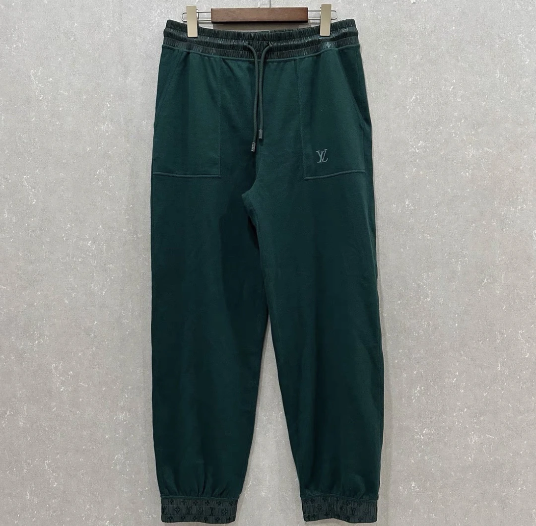 99新 LouisVuitton/路易威登 抽绳裤脚满logo暗纹长裤XL码/006549