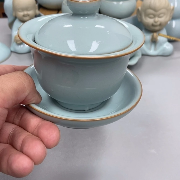 瓷离**港天青色张君老师瑕三才元宝