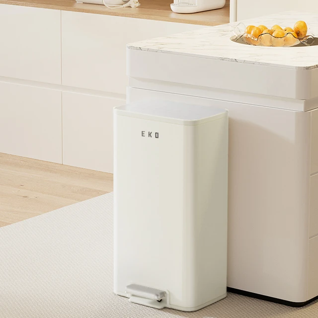 EKO厨房垃圾桶家用大容量客厅不锈钢高颜值商用新款脚踏垃圾桶