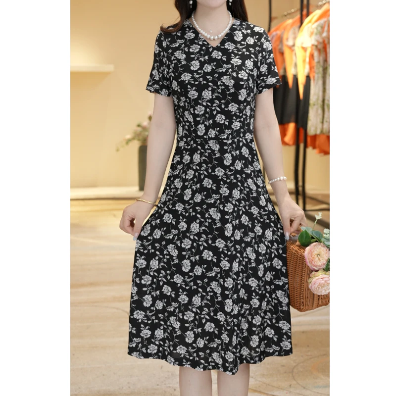 M1797女装连衣裙气质时尚夏季休闲百搭中长款裙子