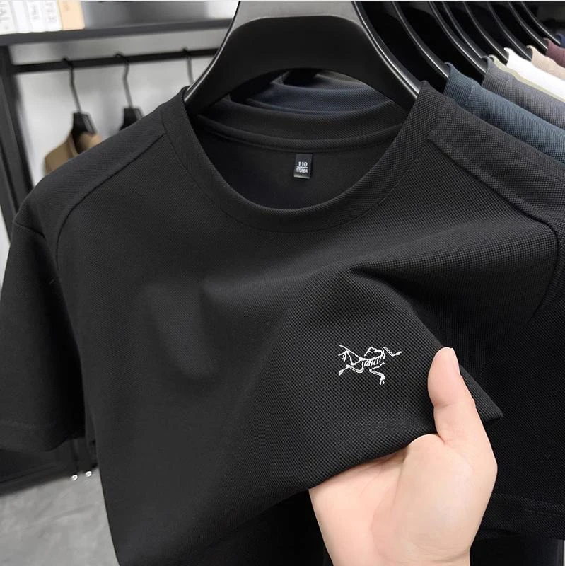 【奥特莱斯 轻仓】正品鸟家夏季新款男士短袖t恤圆领宽松冰丝T恤