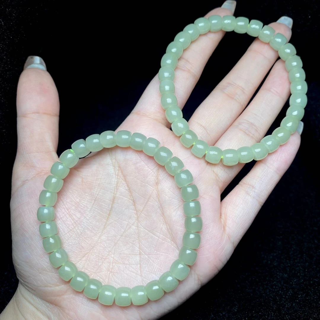 【云上叙】和田玉单圈手串-多样性发一件-约7×6mm-V10741-K（商城）