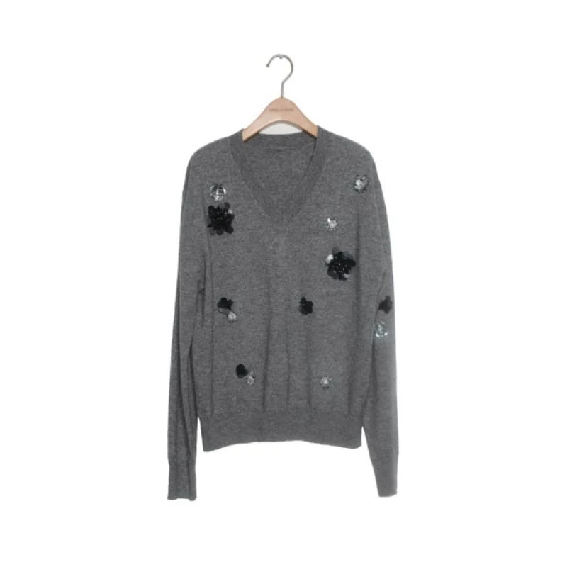 【直播专属】毛针织衫欧风花朵针织开衫上衣女装秋冬提花3K321711D