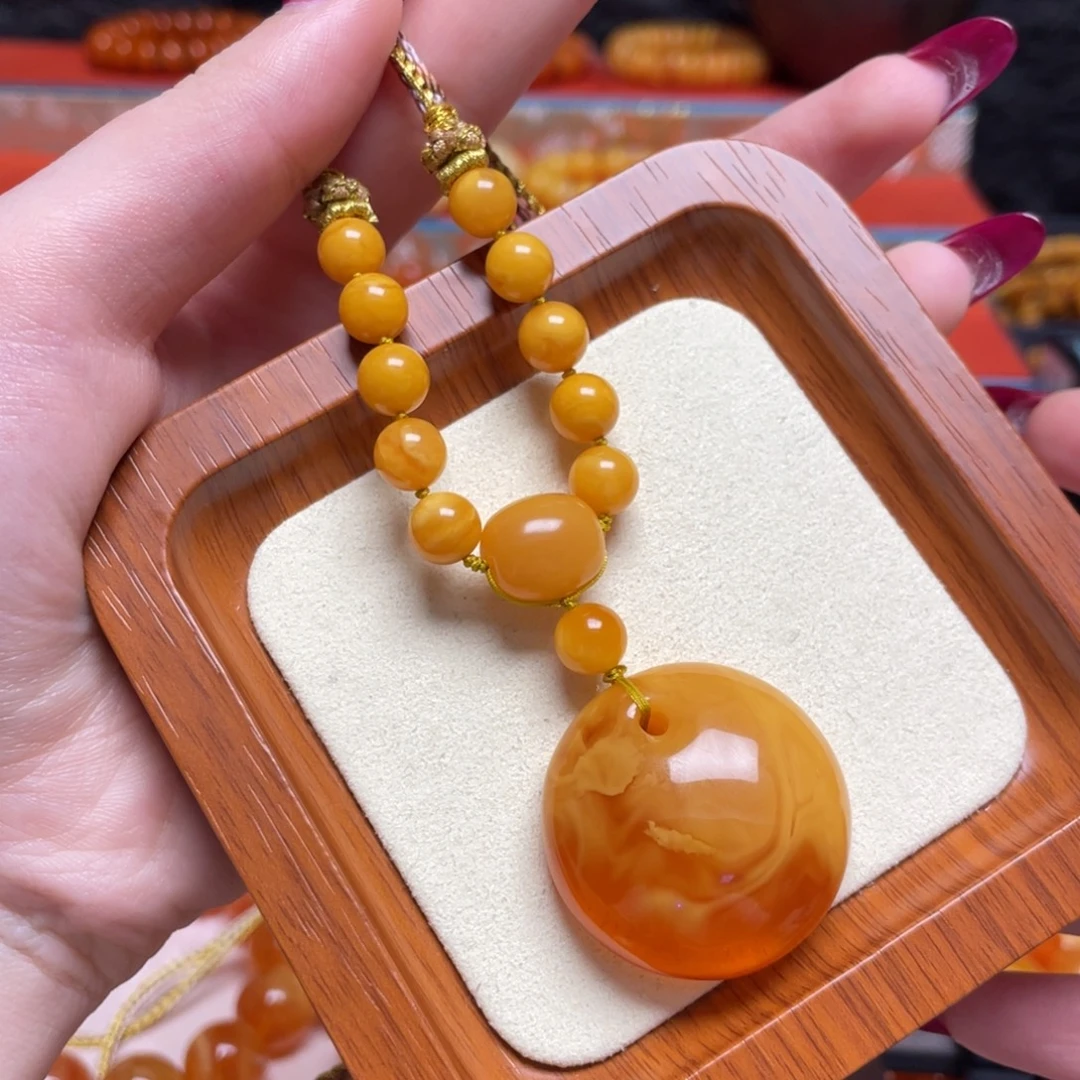 蜜蜡未镶嵌颈饰项链