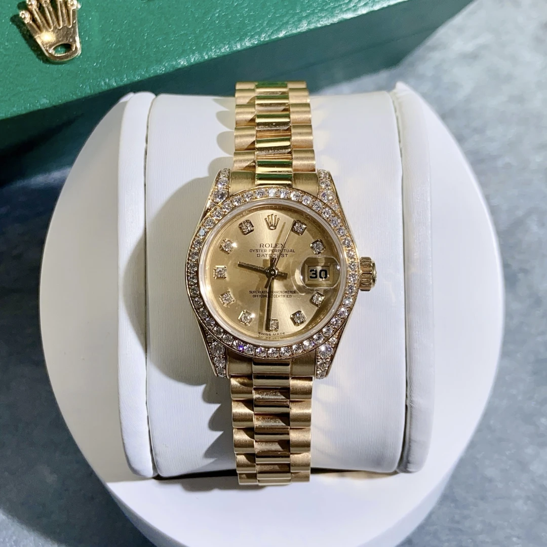 99新 Rolex/劳力士 179158/26盘/18K黄金/内外原钻/自动机械/单表