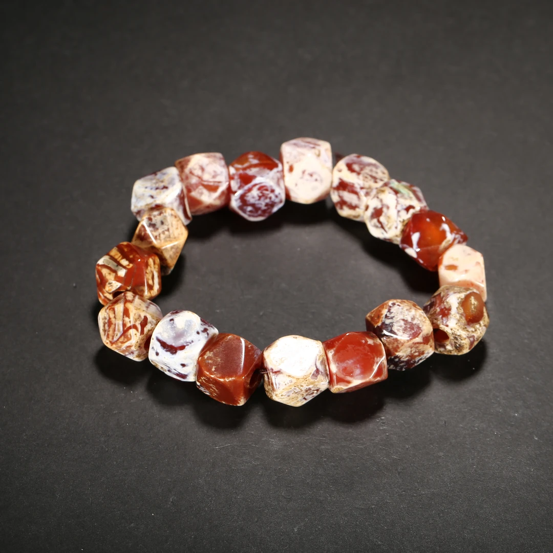清代*唐八棱红玛瑙手串/WBGS25101807/玛瑙【北京文博】多样性发货
