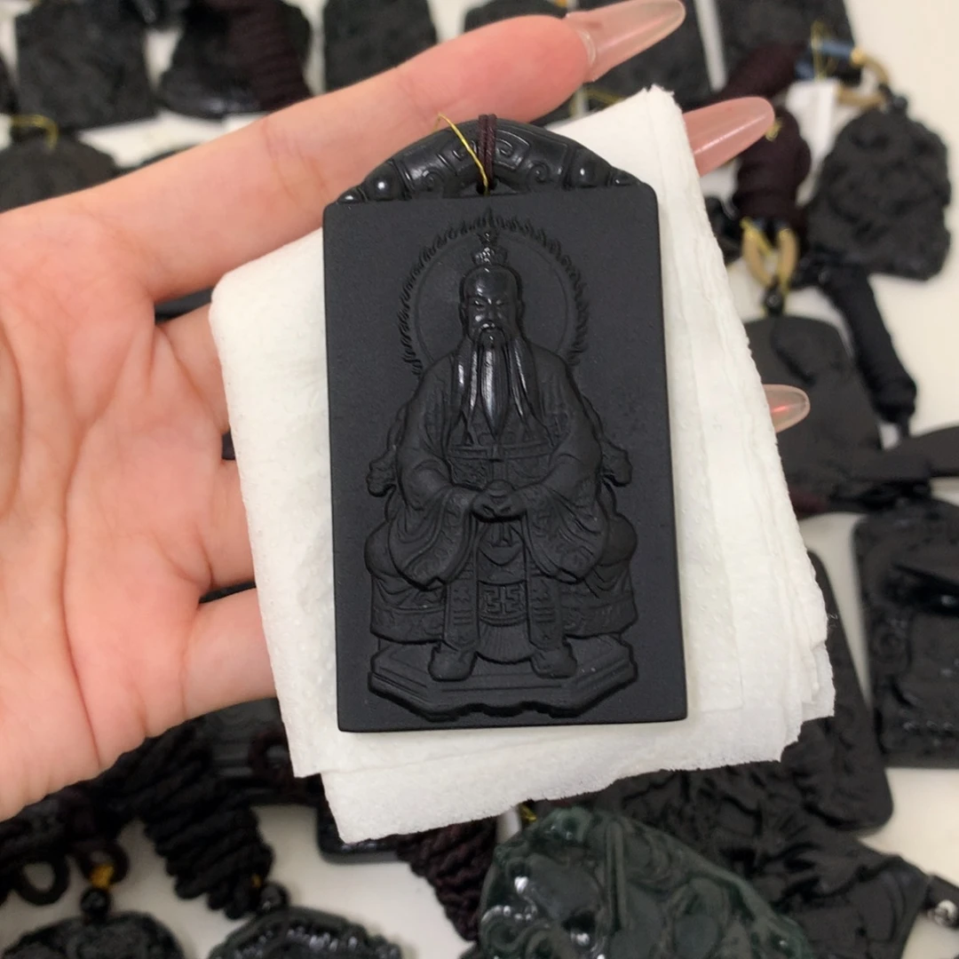 大***狼天然缅甸a货钢琴黑挂件