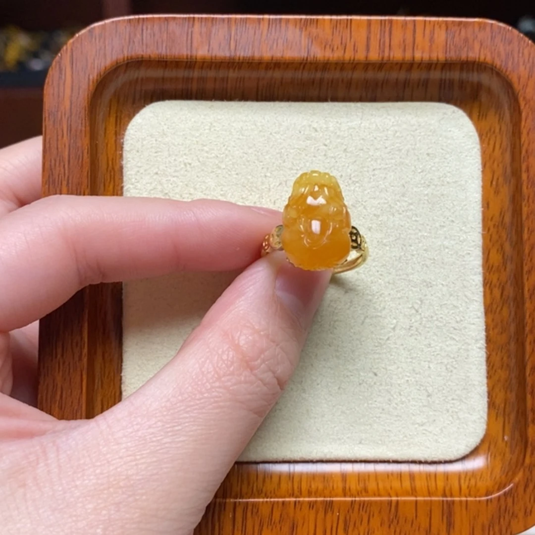 【闪购商品】蜜蜡戒指未镶嵌戒指