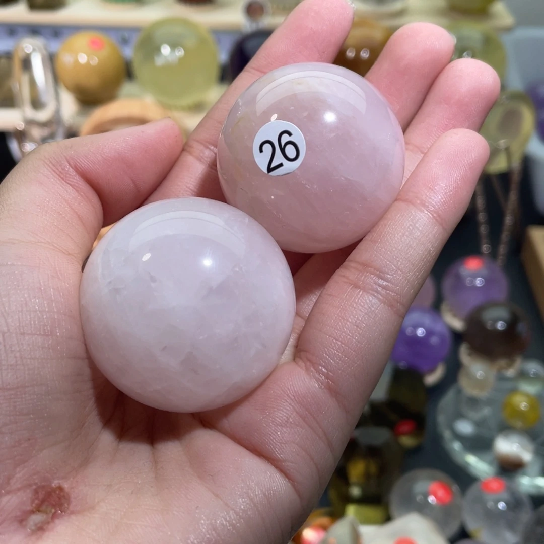 未镶嵌珠宝半成品水晶一对26