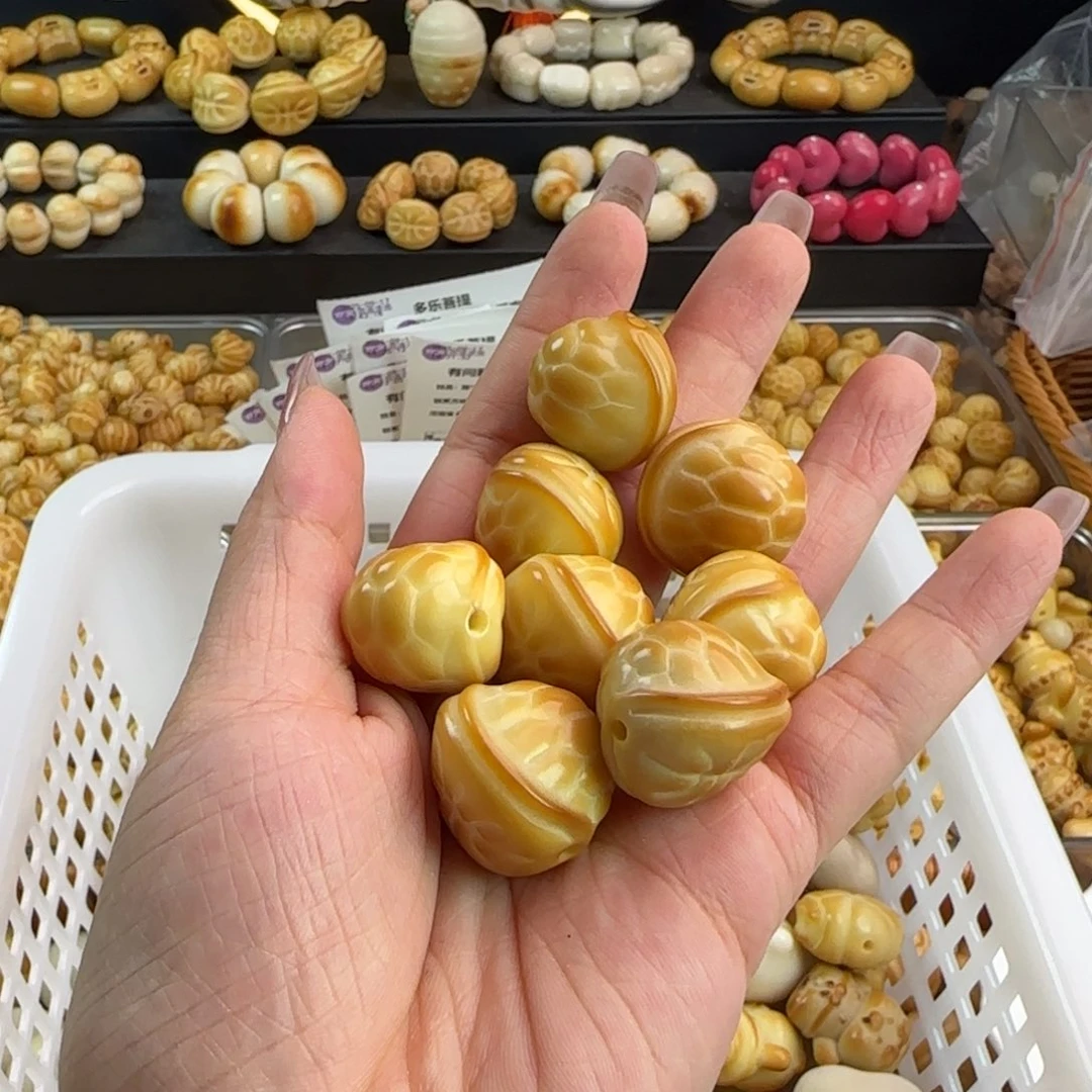 手串菩提根/象牙果微瑕牙果卡21炭烤富甲10颗