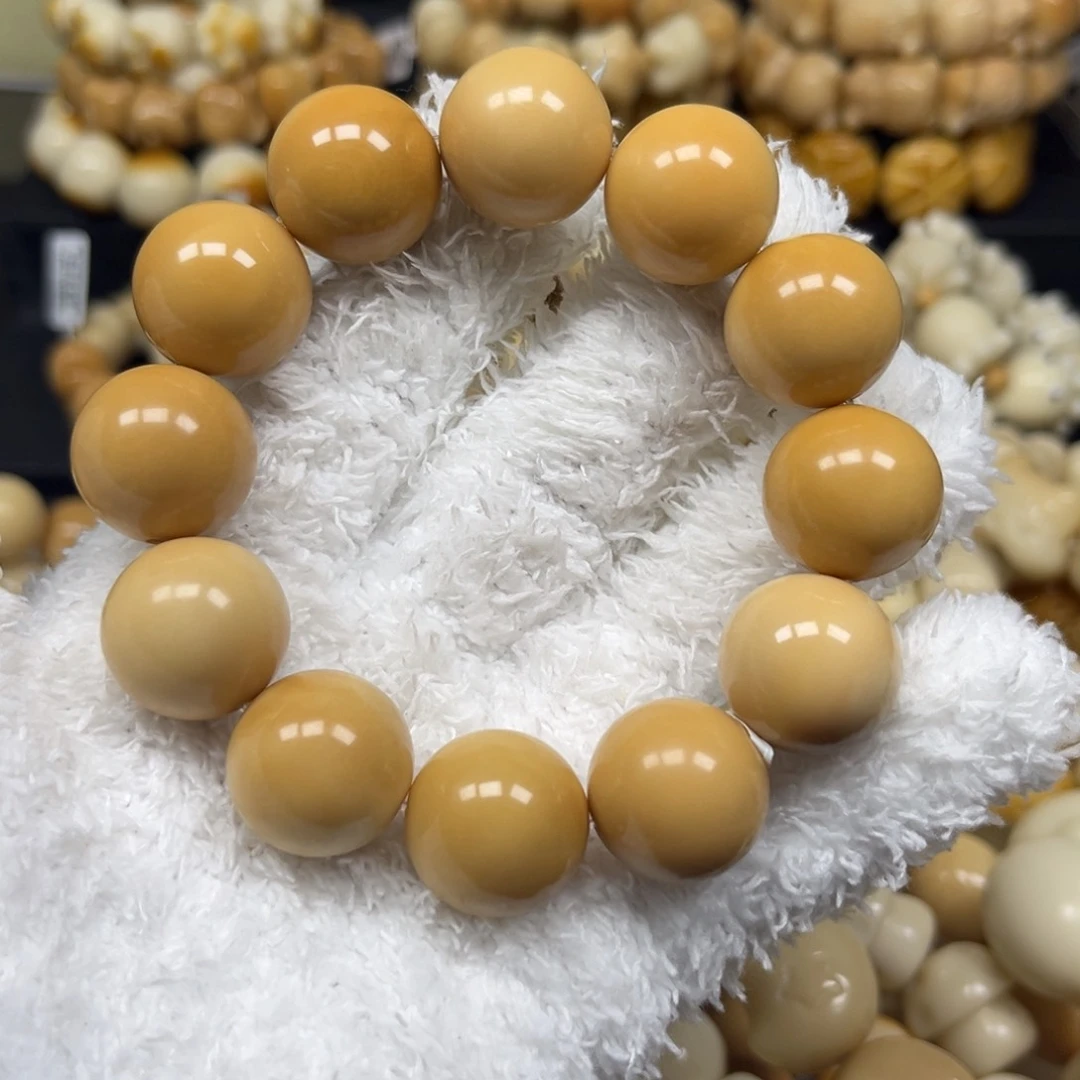 白玉菩提手串7.14.14全品臻品风化圆珠
