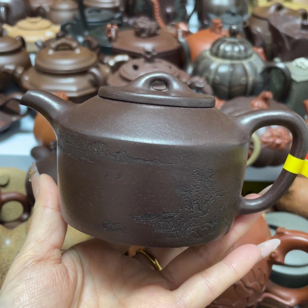 茶壶底槽青紫砂艺术作品