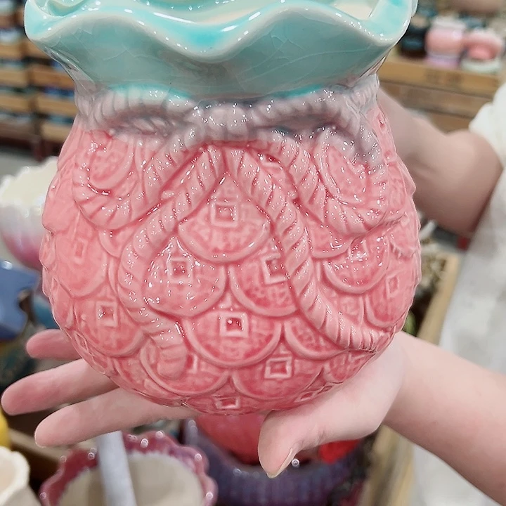 有孔.凑满10元发货多肉陶瓷花盆！