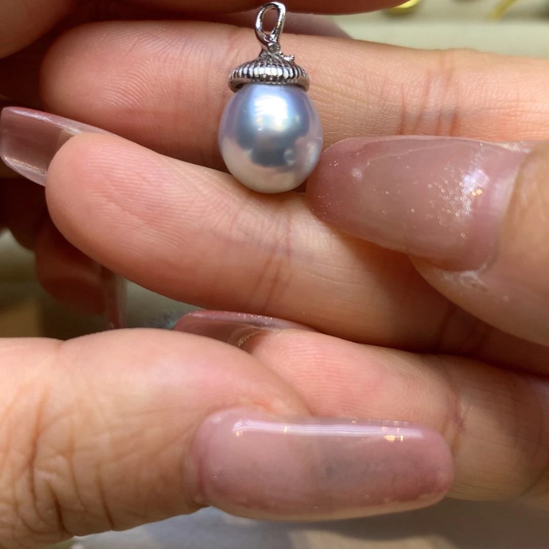 颈饰银S925镶嵌海水珍珠