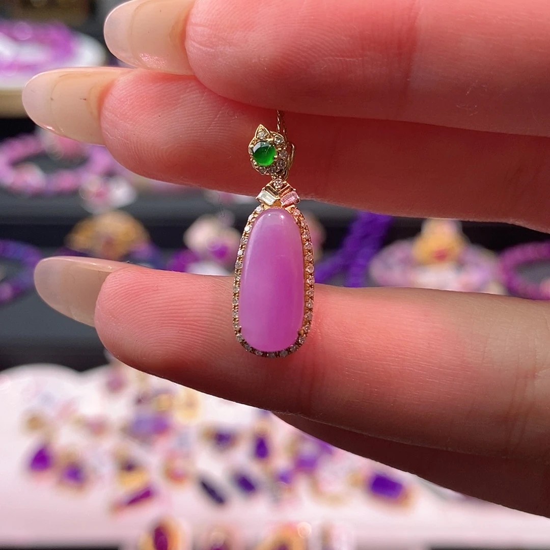 苏纪石（舒俱来）18K金镶嵌吊坠(不含链)