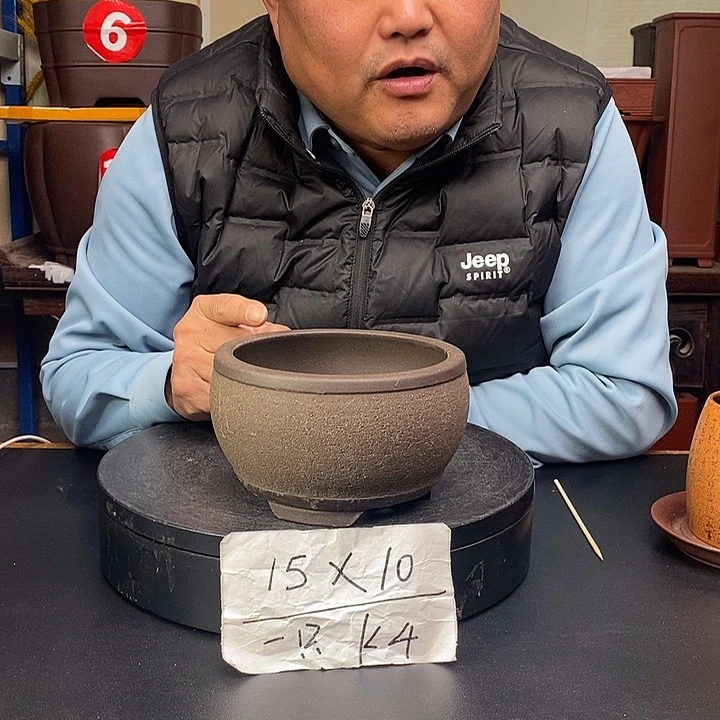 紫砂花盆货号一只K4