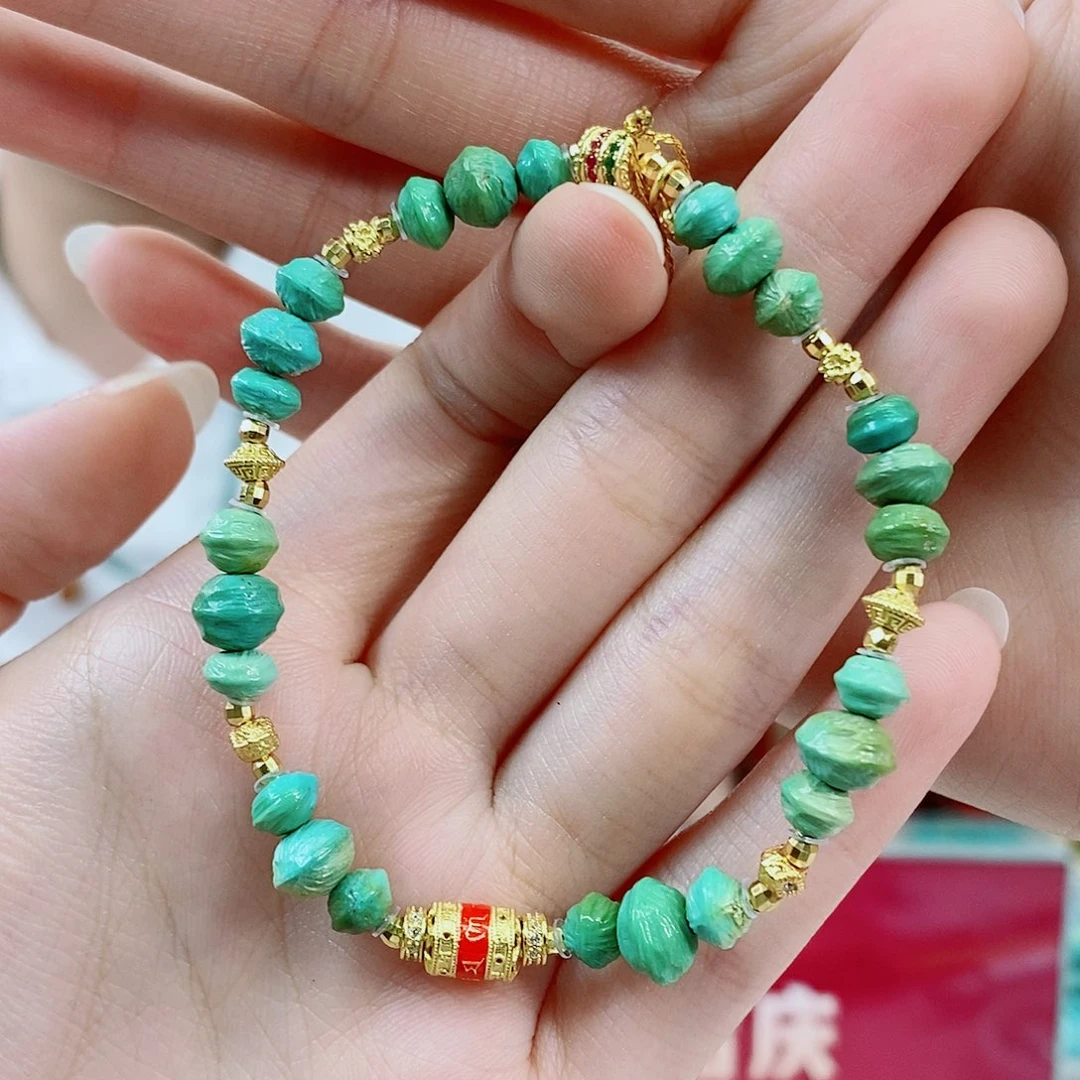 银S925镀金镶嵌绿松石珠宝奇石