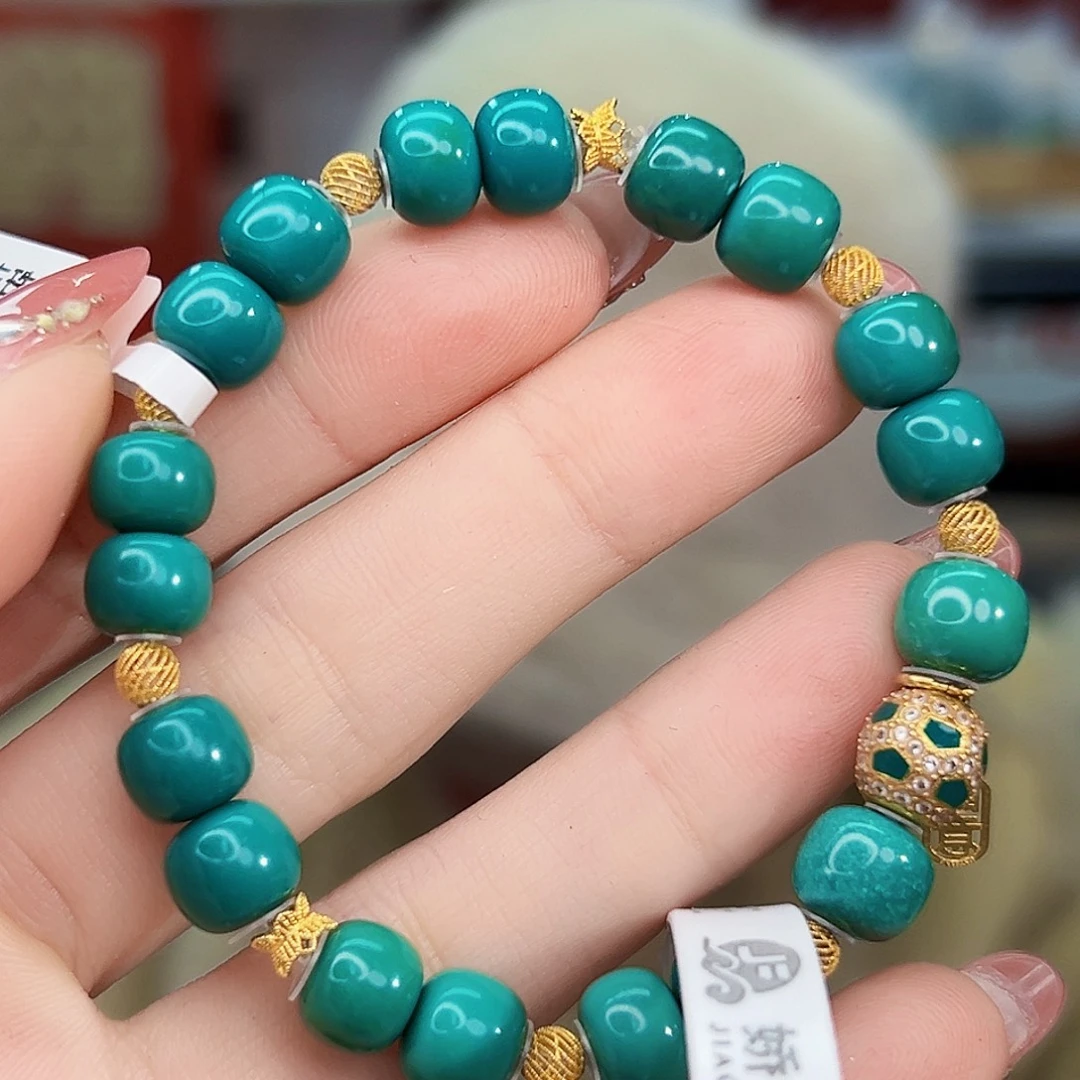 绿松石18K金镶嵌珠宝奇石