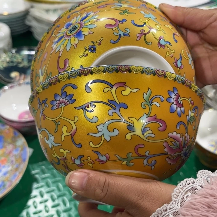 瓷片六寸面碗二个微瑕