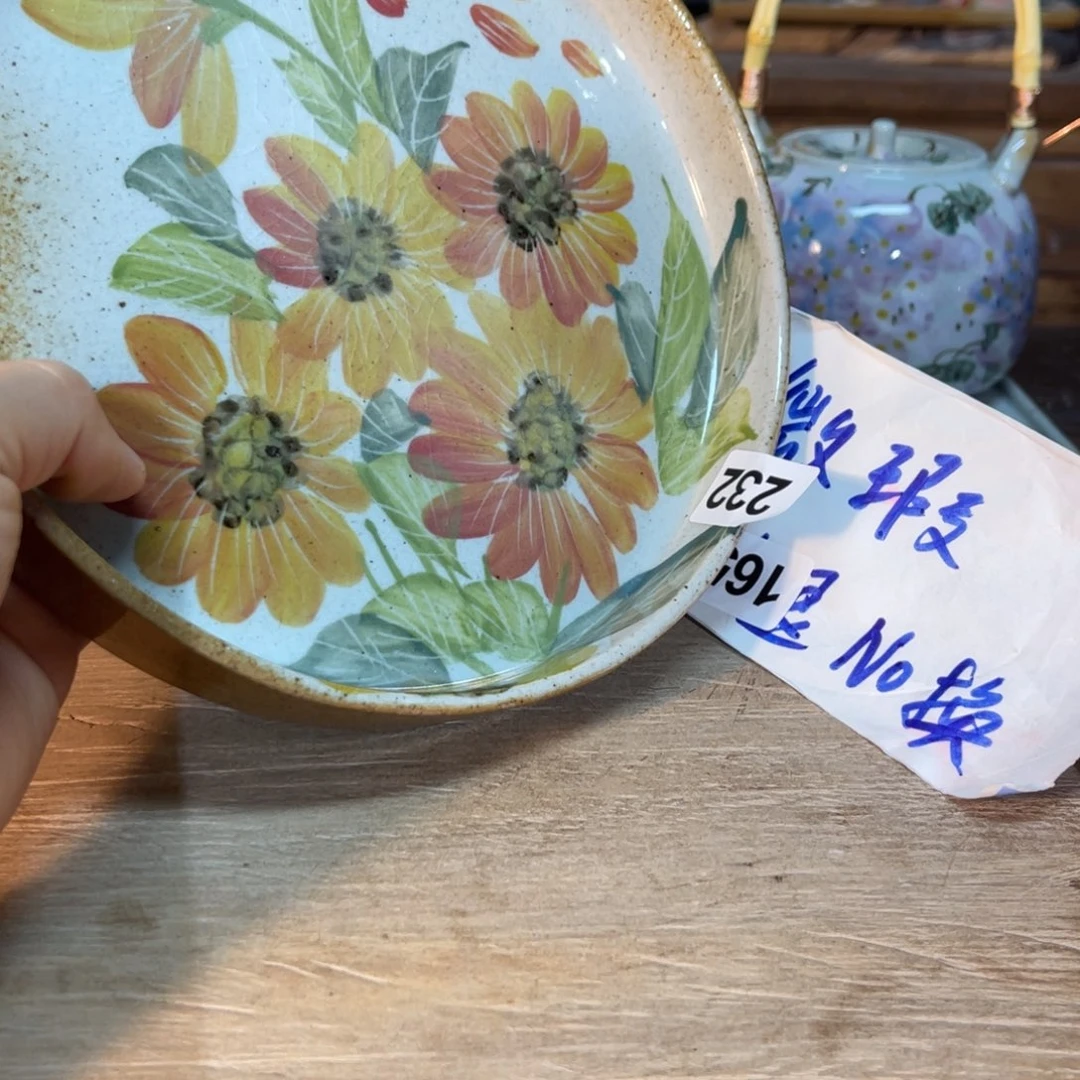 ****壶素浅陶瓷手绘手工