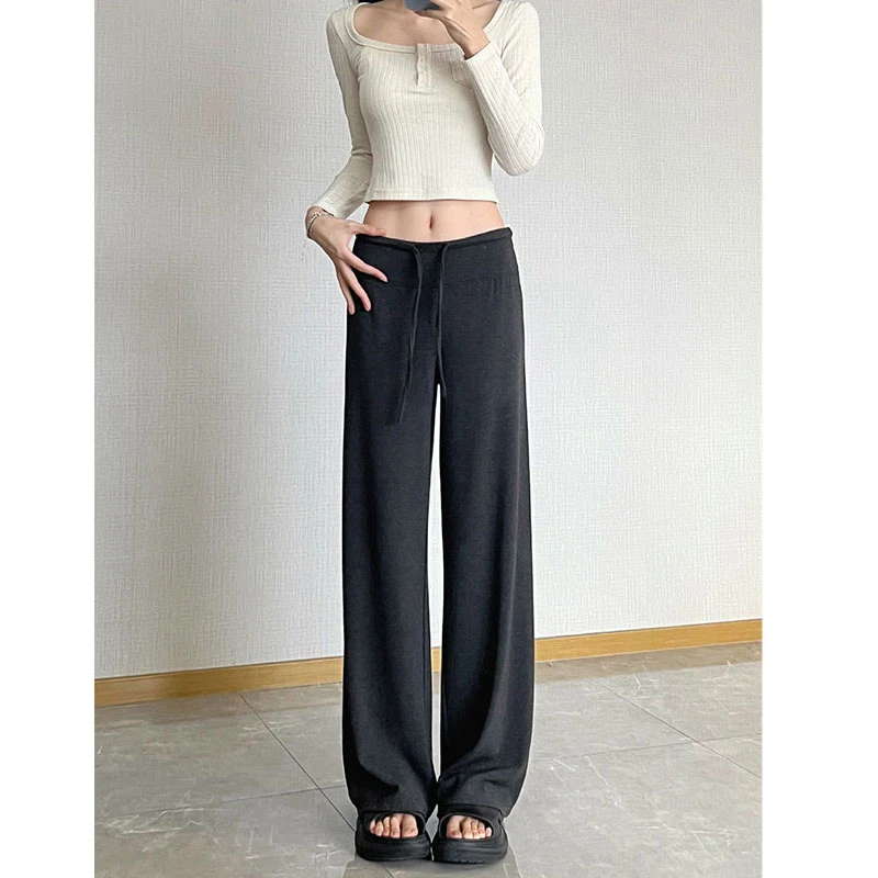 春夏轻薄透气垂垂裤 针织休闲裤 拖地裤 171