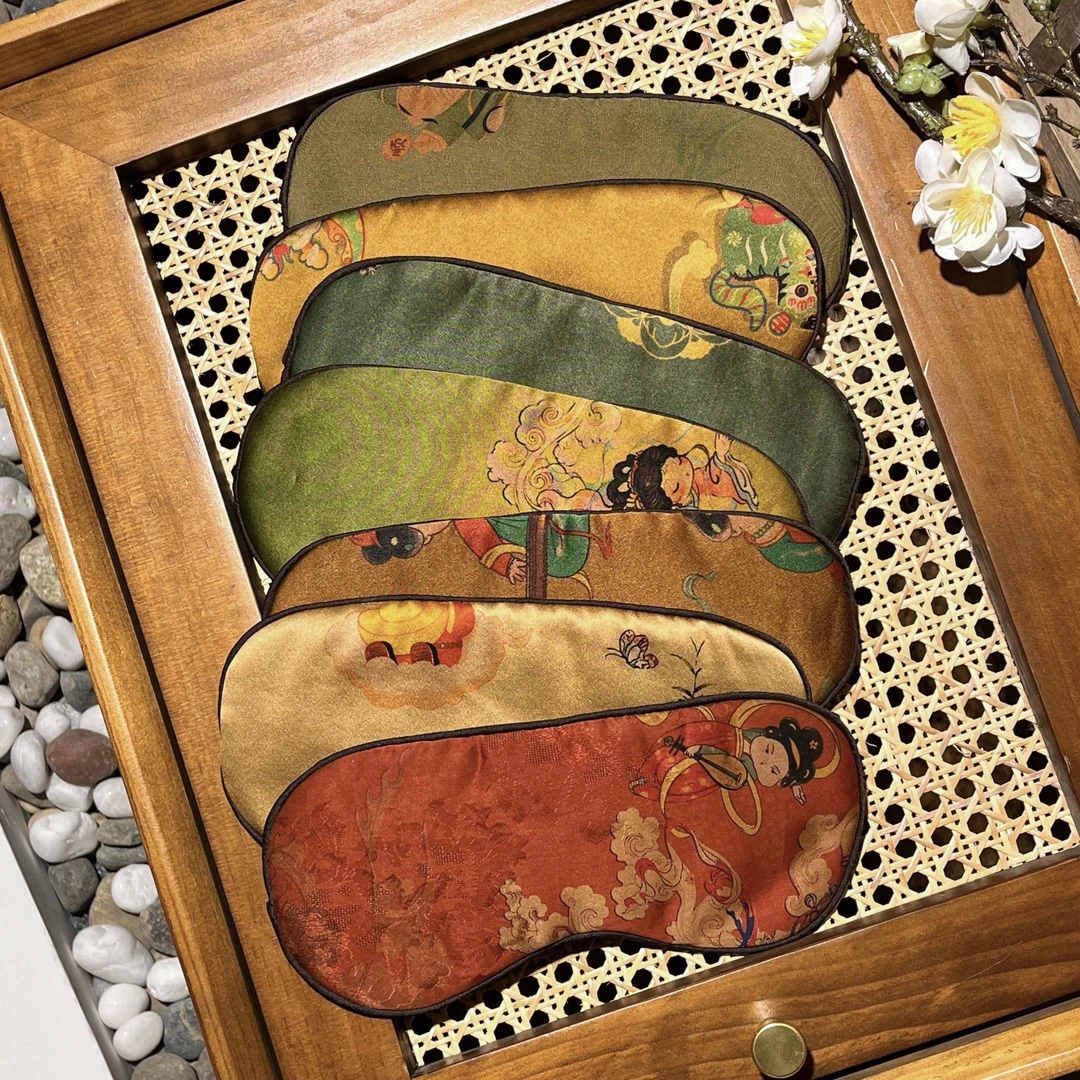 YOENMOM·国风眼罩·100桑蚕丝重缎香云纱舒适感遮光眼罩