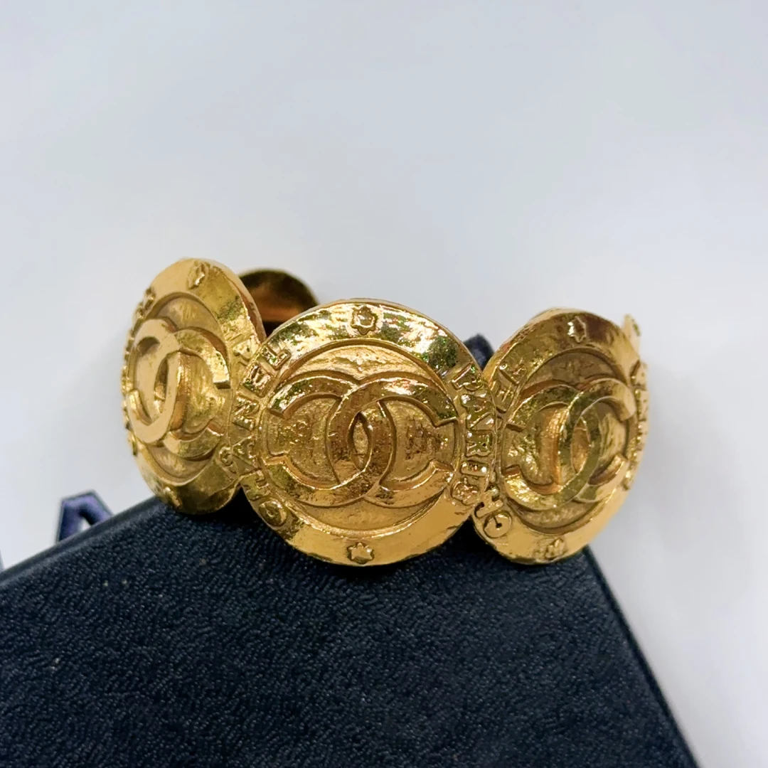 95新 Chanel/香奈儿 Chanel vintage香奈儿中古康鹏金币手镯