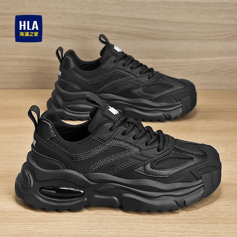 HLA/海澜之家2025夏季薄款男鞋ins复古韩版鞋防滑耐磨跑步鞋F117