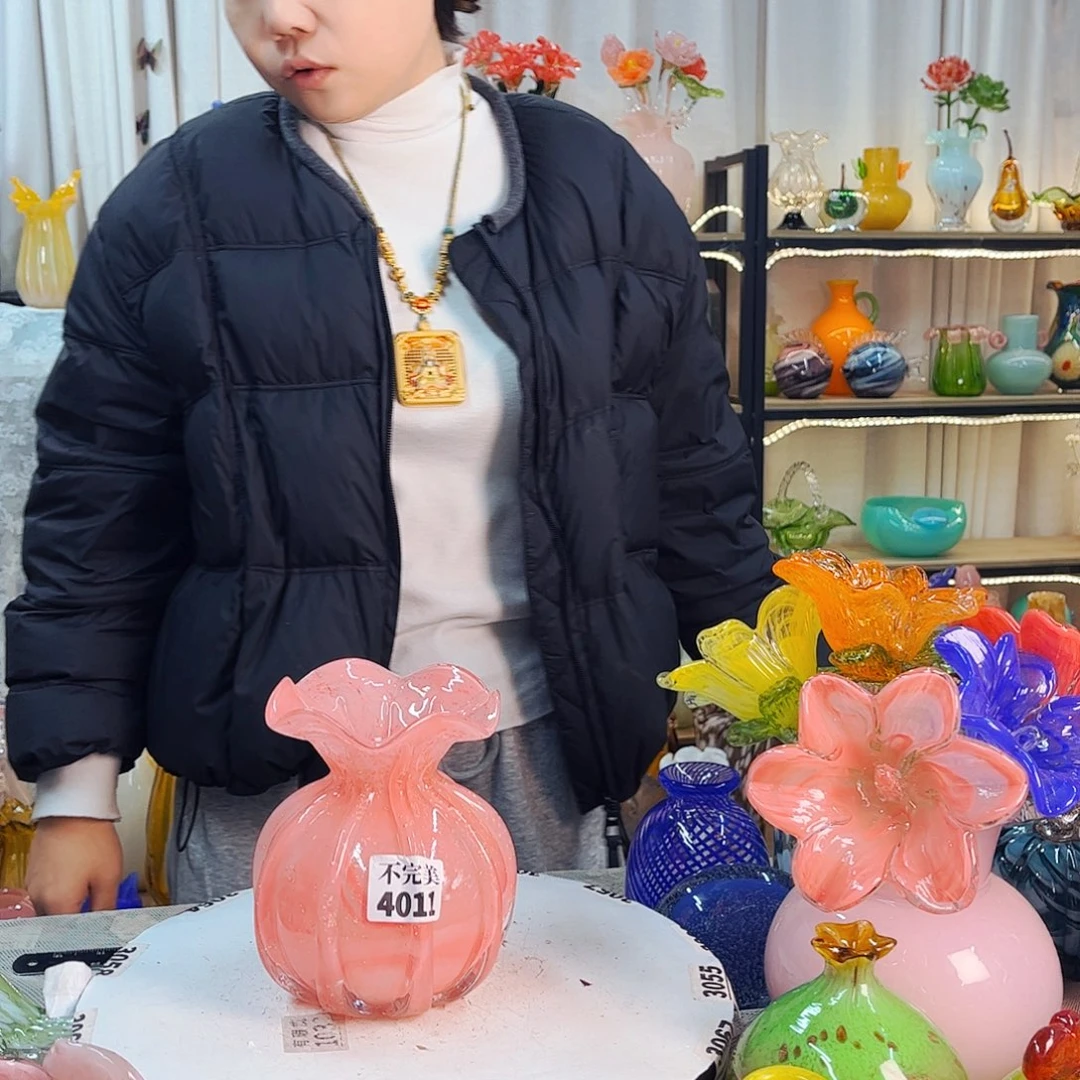 夜光钱袋家悦琉璃工艺品不完美