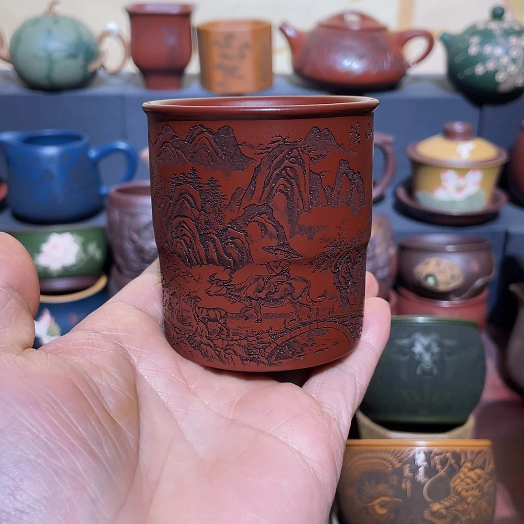 原矿紫砂手工主人杯