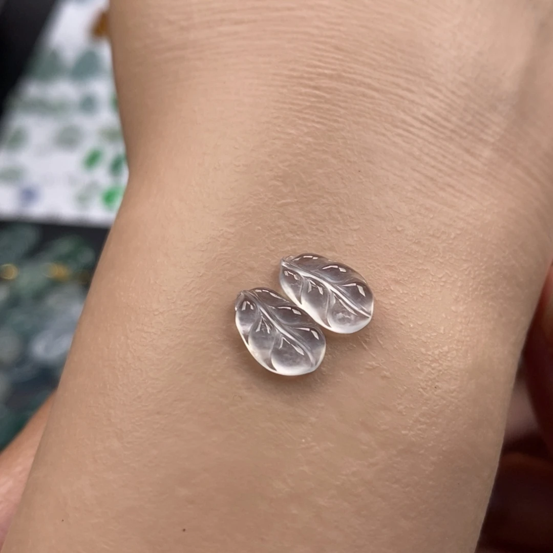 翡翠裸石高冰叶子