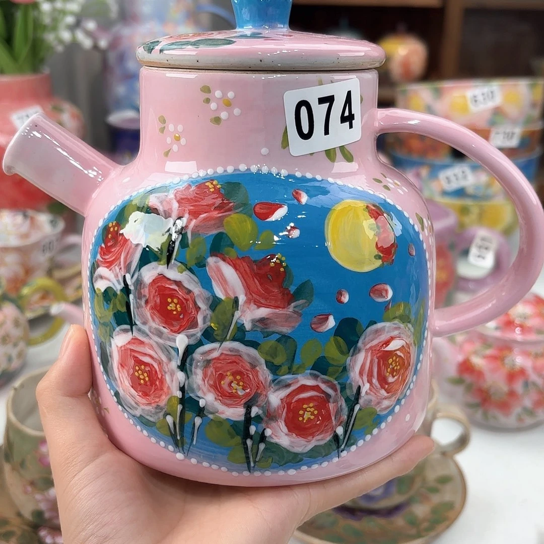 景德镇手绘高温釉下彩陶瓷茶具