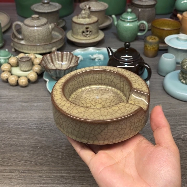 蒋加宝 传世哥窑 雪茄缸