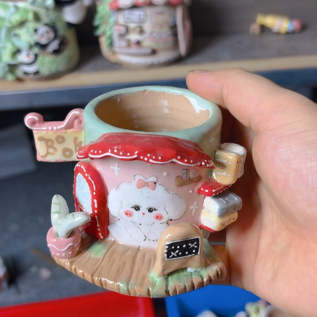 老梧家的手工陶瓷多肉花盆