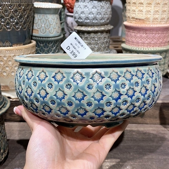 七里烧花盆2-10-399口径14